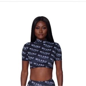 Milano Di Rouge cropped top ONLY size L